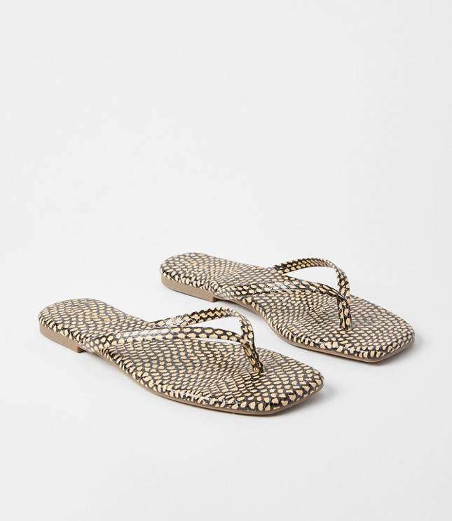 Square Toe Flip Flops