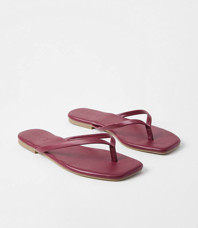 Square Toe Flip Flops