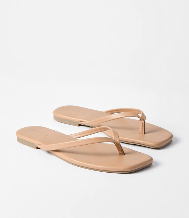 Square Toe Flip Flops