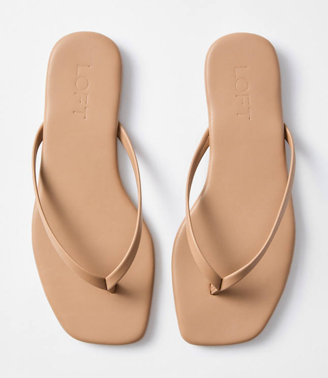 Square Toe Flip Flops