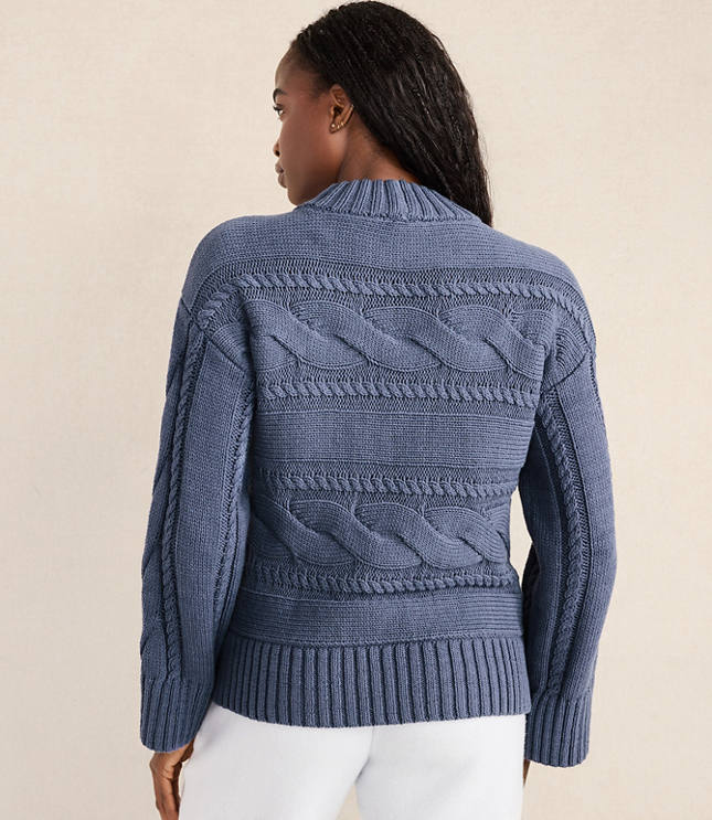Haven Well Within Cotton Blend Horizontal Cable Sweater