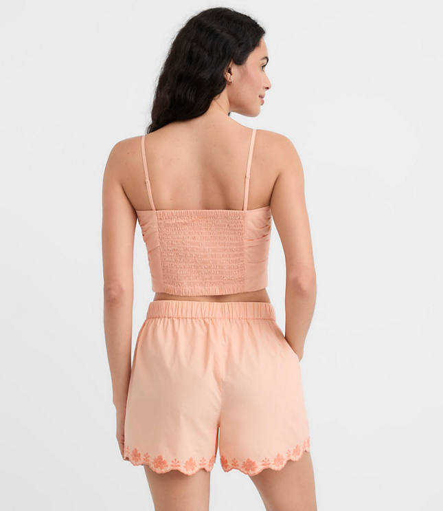 LOFT Beach Floral Embroidered Top - Bright Soleil