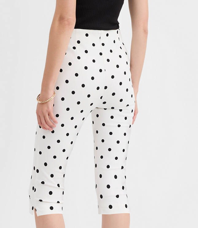 Petite Slim Crop Pants in Dotted Bi-Stretch