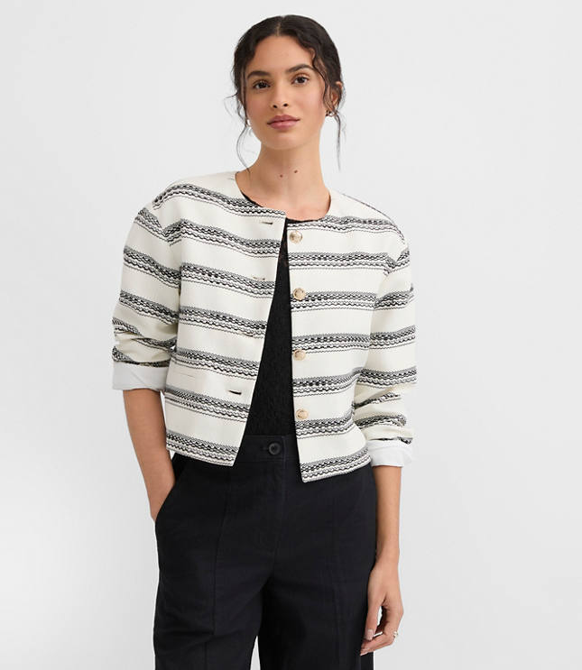Striped Tweed Jacket