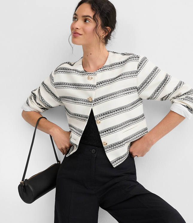 Striped Tweed Jacket