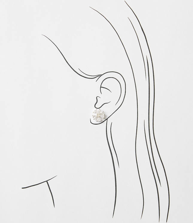 Sparkle Flower Stud Earrings