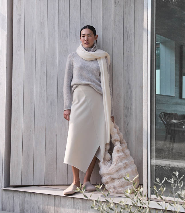 Haven Well Within Marled Cashmere Cocoon Turtleneck Sweater