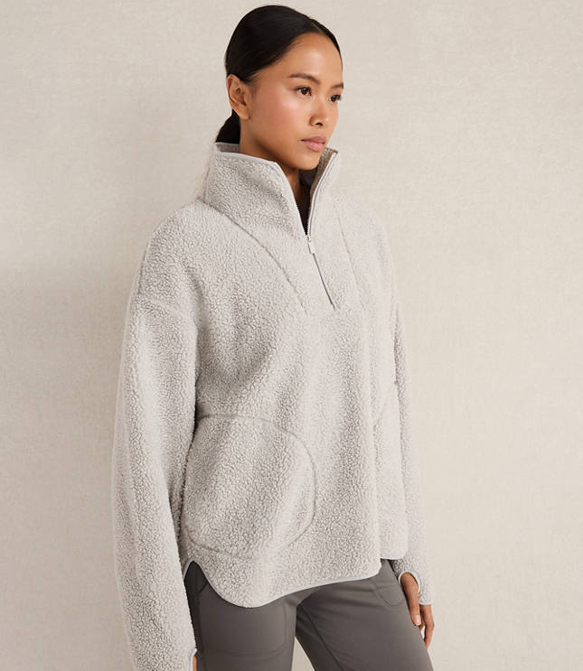 Haven Well Within Sherpa Half-Zip Mock Neck Pullover