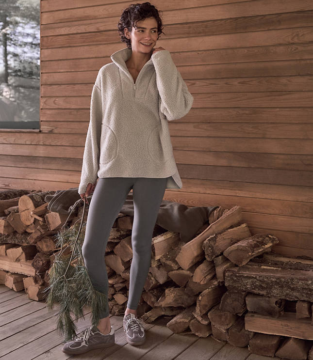 Haven Well Within Sherpa Half-Zip Mock Neck Pullover