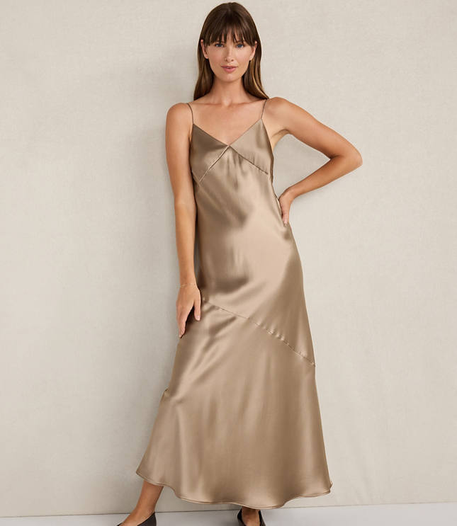 Haven Well Within Lurex Silk Slip Dress