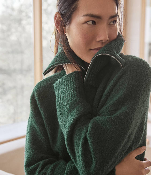 Haven Well Within Boucle Half-Zip Pullover