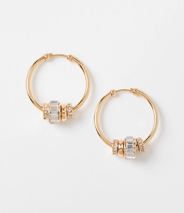 Sparkle Ring Hoop Earrings