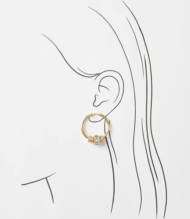 Sparkle Ring Hoop Earrings