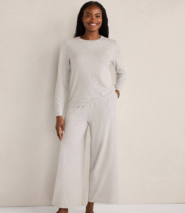 Haven Well Within Cotton Modal Brushed Jersey Wide Leg Pants
