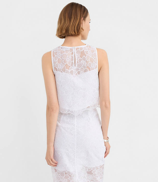 Petite Floral Lace Shell