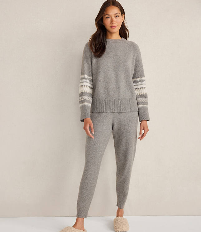 Haven Well Within Organic Cotton Blend Nostalgic Fair Isle Crewneck Sweater