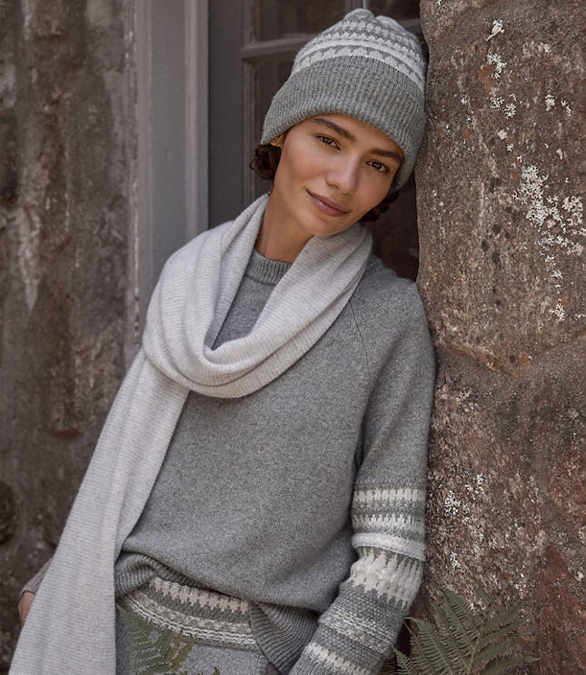 Haven Well Within Organic Cotton Blend Nostalgic Fair Isle Crewneck Sweater