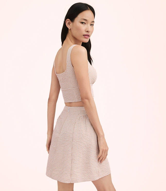 Lately Striped Seersucker Cropped Top