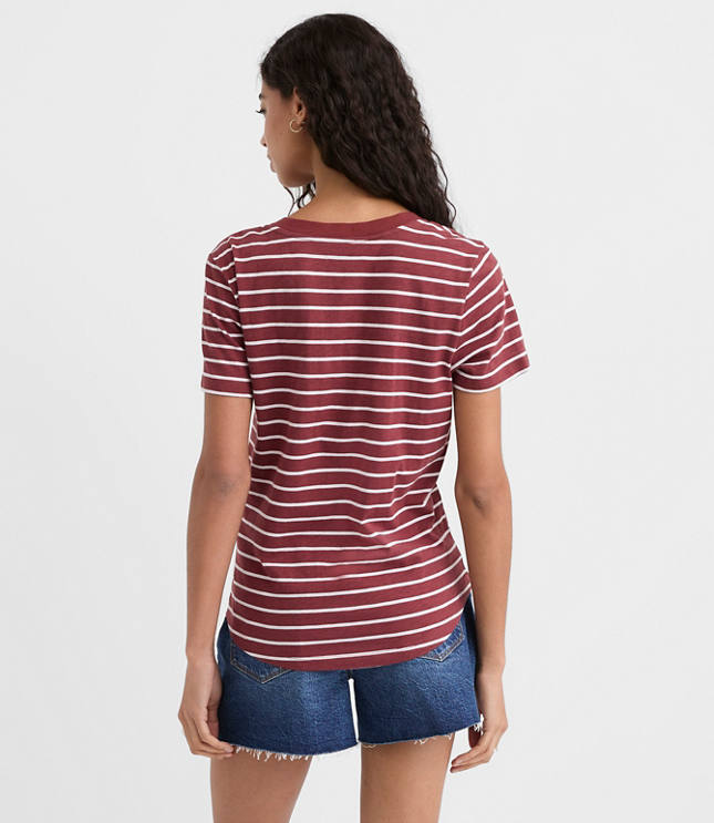 Striped Everyday V-Neck Tee