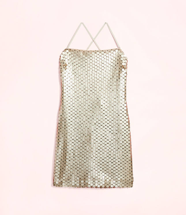 Lately Metallic Sequin Mini Dress