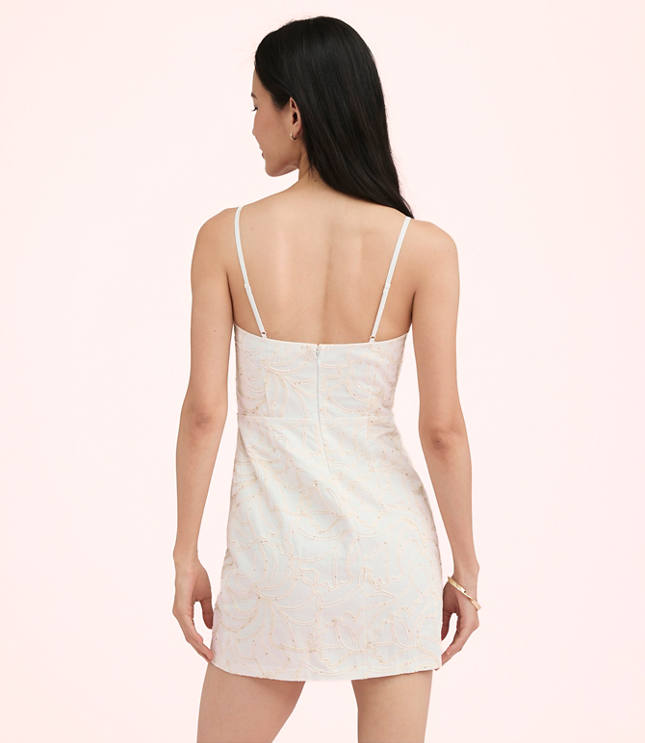 Lately Sequin Floral Mini Dress