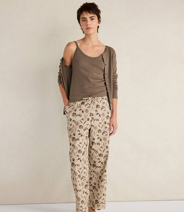 Haven Well Within Organic Cotton Poplin Scattered Floral Pajama Pants