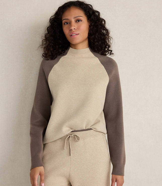 Haven Well Within Viscose Blend Colorblock Crewneck