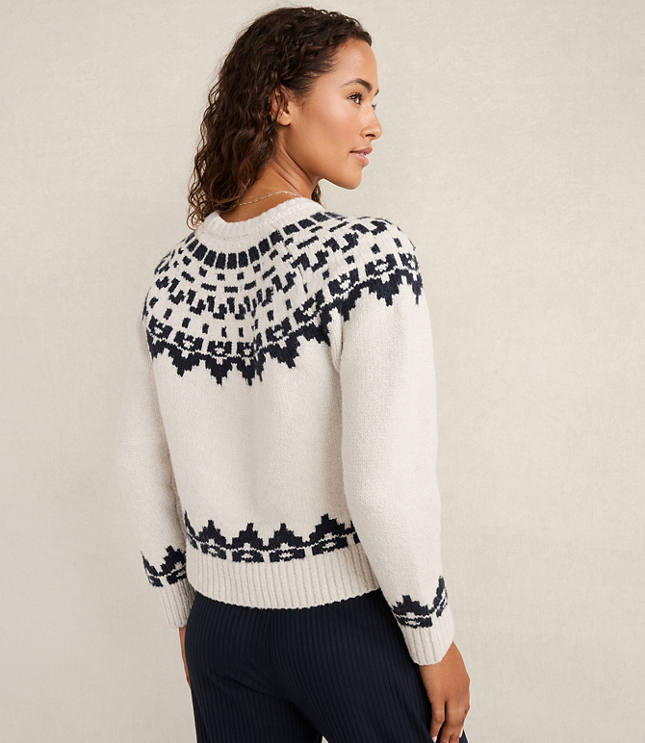 Haven Well Within Organic Cotton Blend Fair Isle Juneau Crewneck Sweater