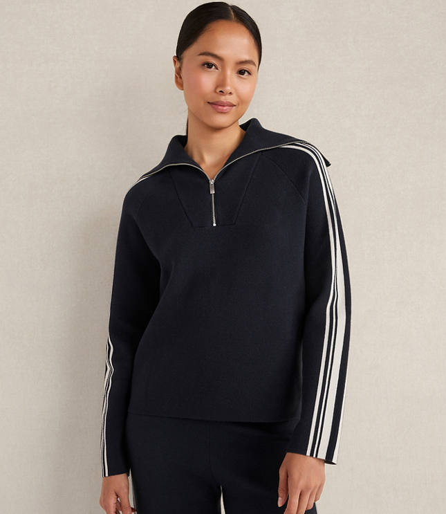 Haven Well Within Sporty Stripe Half-Zip Pullover