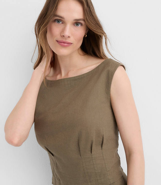 P OFF THE SHOULDER TOP - MULBERRY LINEN