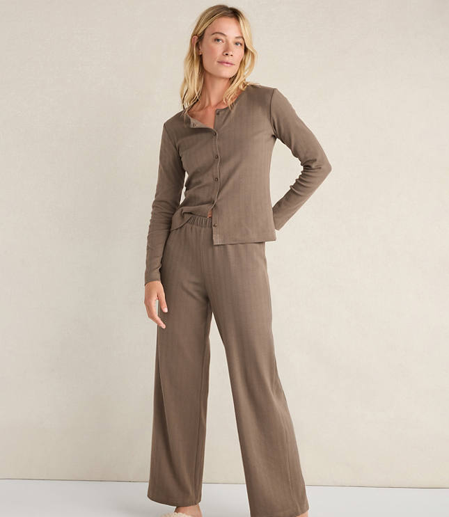 Haven Well Within Organic Cotton Pointelle Cardigan