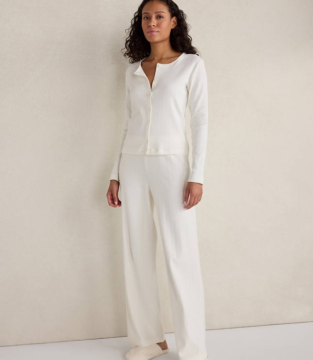 Haven Well Within Organic Cotton Pointelle Cardigan