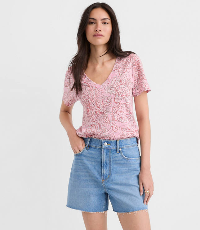 Floral Everyday V-Neck Tee