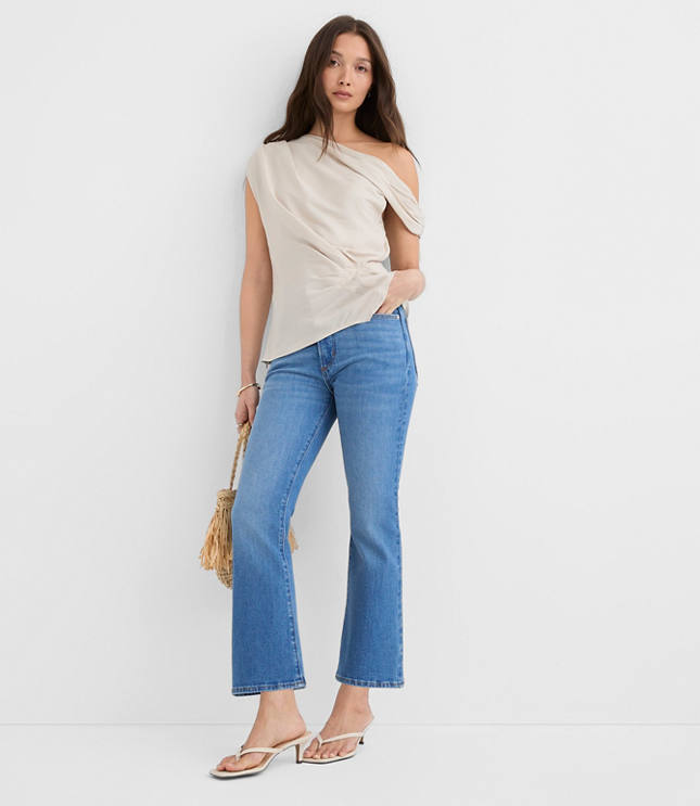 Petite Gathered One Shoulder Top