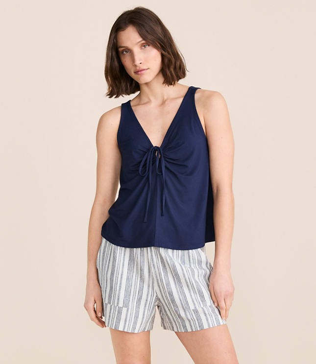 Petite Lou & Grey Essential Modal Tie Keyhole Tank Top carousel Product Image 1