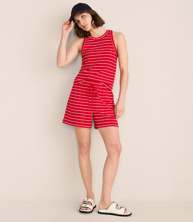 Petite Lou & Grey Striped Terrysoft Shorts carousel Product Image 2