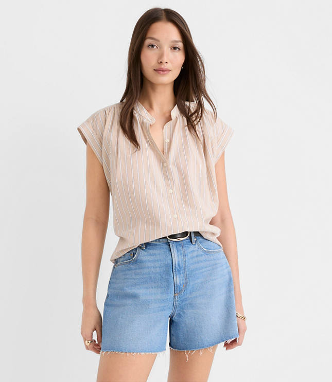 Petite Striped Everyday Dolman Shirt