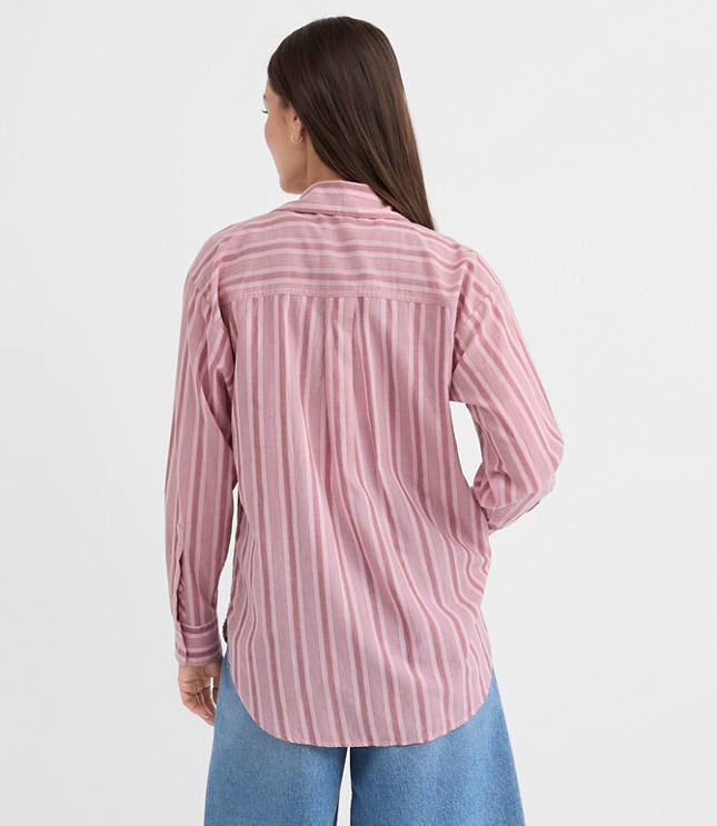 Striped Everyday Oversized Pocket Shirt carousel Product Image 3