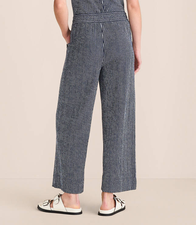 Petite Lou & Grey Striped Wide Leg Crop Pants carousel Product Image 3