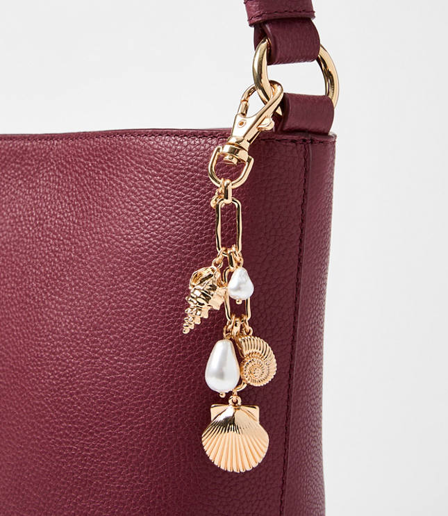 LOFT Beach Pearlized Shell Bag Charm