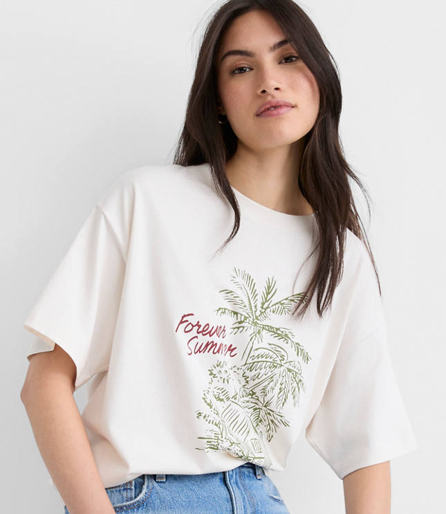 Forever Summer Oversized Jersey Modern Tee carousel Product Image 2