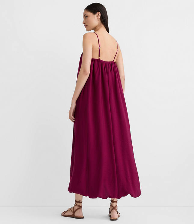 Petite Strappy Bubble Midi Pocket Dress
