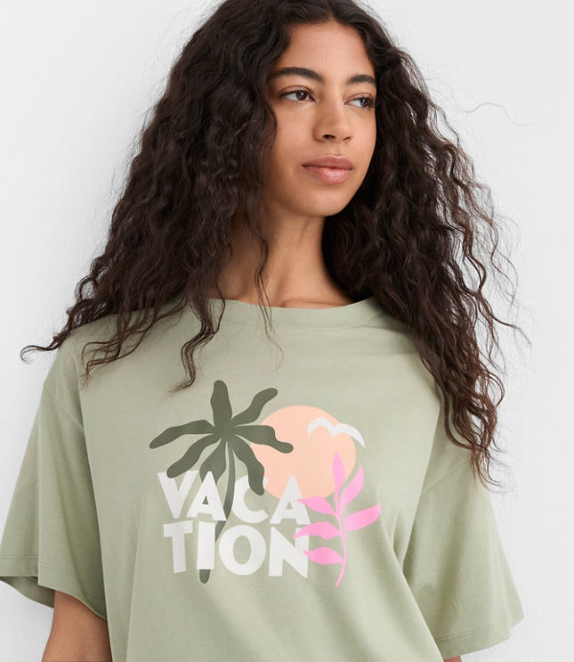 Vacation Oversized Jersey Modern Tee
