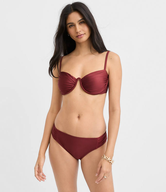 LOFT Beach Ruched Underwire Bikini Top
