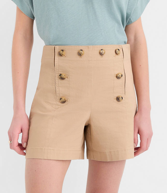 Curvy Mariner Shorts in Twill