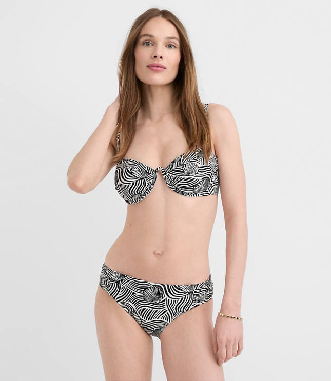 LOFT Beach Seashell Side Ruched Bikini Bottom