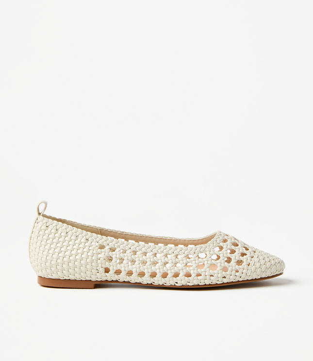 Crochet Chain Ankle Strap Ballet Flats