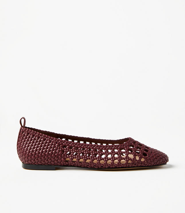 Crochet Chain Ankle Strap Ballet Flats
