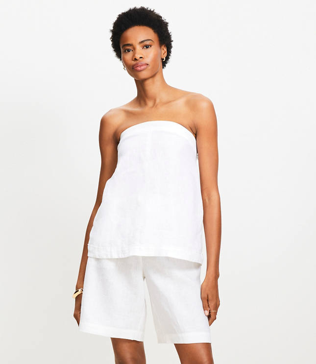 Petite Linen Tube Top