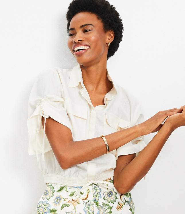 トップス ella drawstring blouse Ella Drawstring Blouse – USA KOOKAÏ